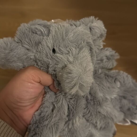 NWT Gray Elephant Plush Security Blanket - Picture 2 of 3